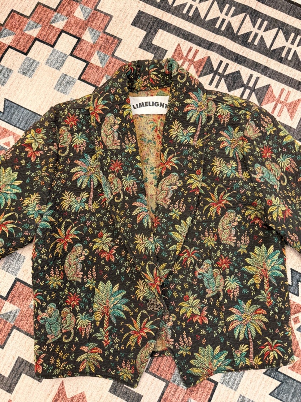 Limelight Women’s Tropical Jacquard Jacket in Black Multi
